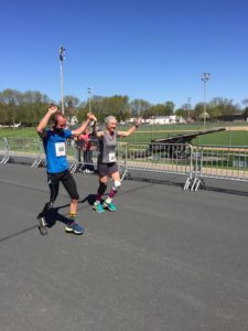 Keith and mom at the finish